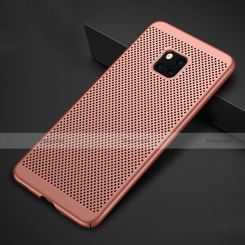 Mesh Hole Hard Rigid Snap On Case Cover for Huawei Mate 20 Pro Rose Gold