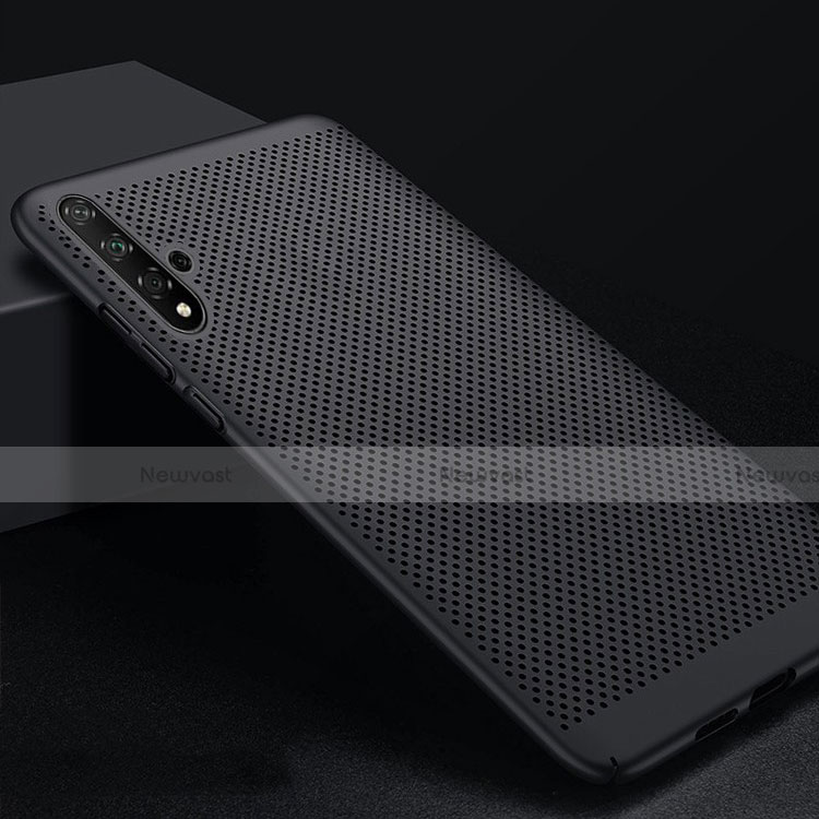 Mesh Hole Hard Rigid Snap On Case Cover for Huawei Nova 5T Black
