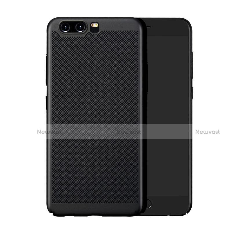 Mesh Hole Hard Rigid Snap On Case Cover for Huawei P10 Black