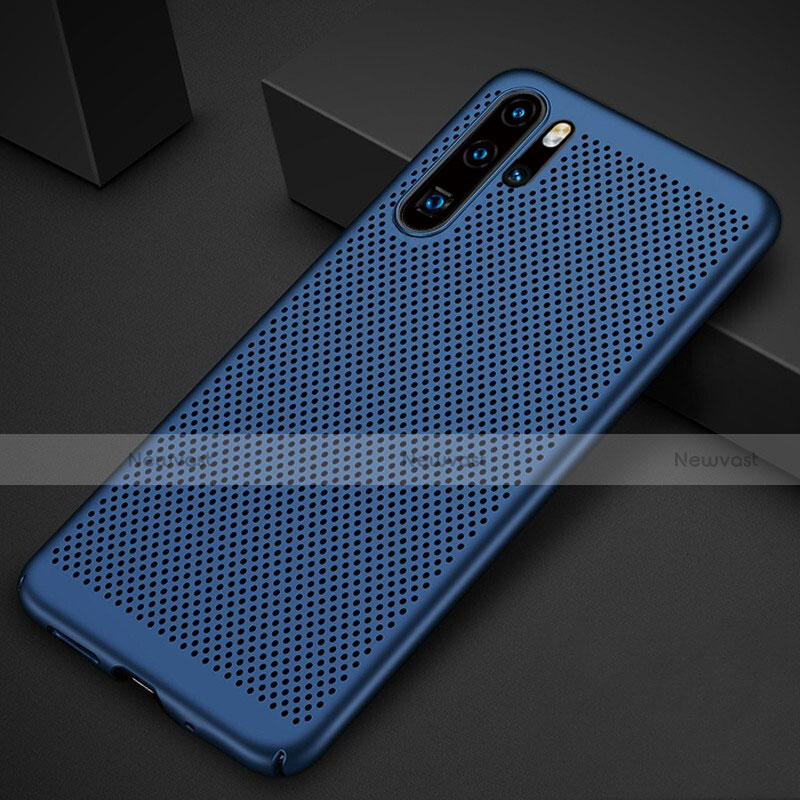 Mesh Hole Hard Rigid Snap On Case Cover for Huawei P30 Pro New Edition Blue