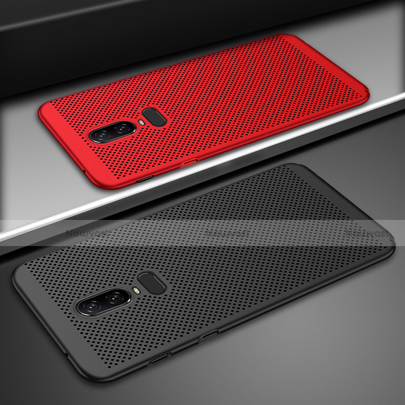 Mesh Hole Hard Rigid Snap On Case Cover for OnePlus 6T