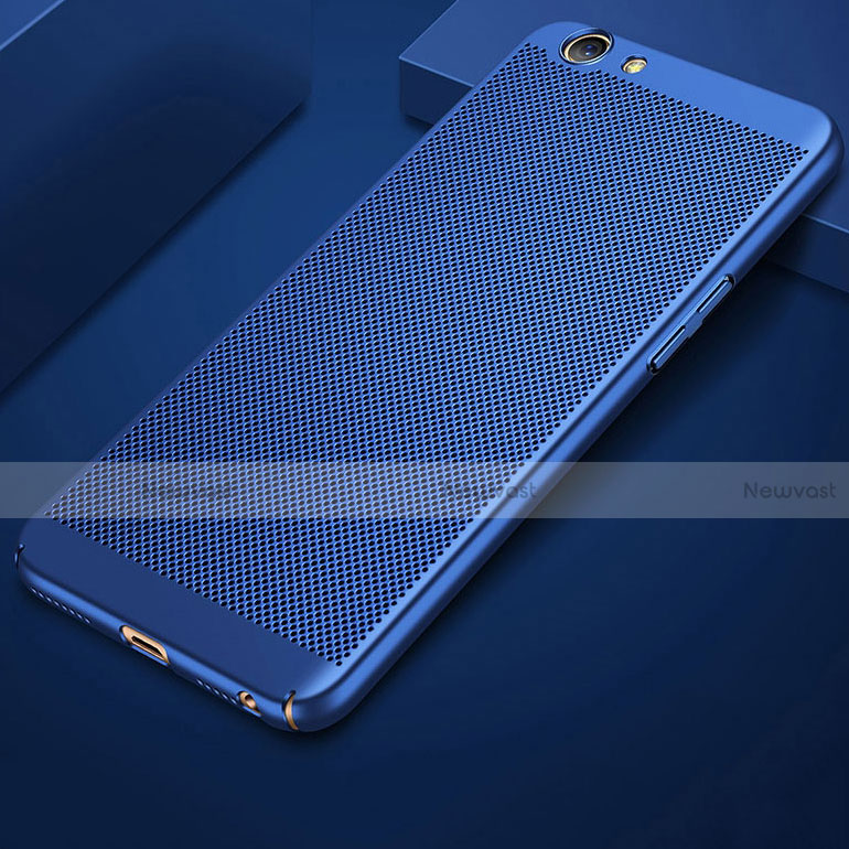 Mesh Hole Hard Rigid Snap On Case Cover for Oppo A3 Blue