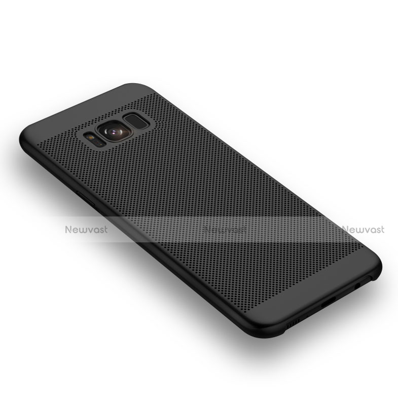 Mesh Hole Hard Rigid Snap On Case Cover for Samsung Galaxy S8 Black