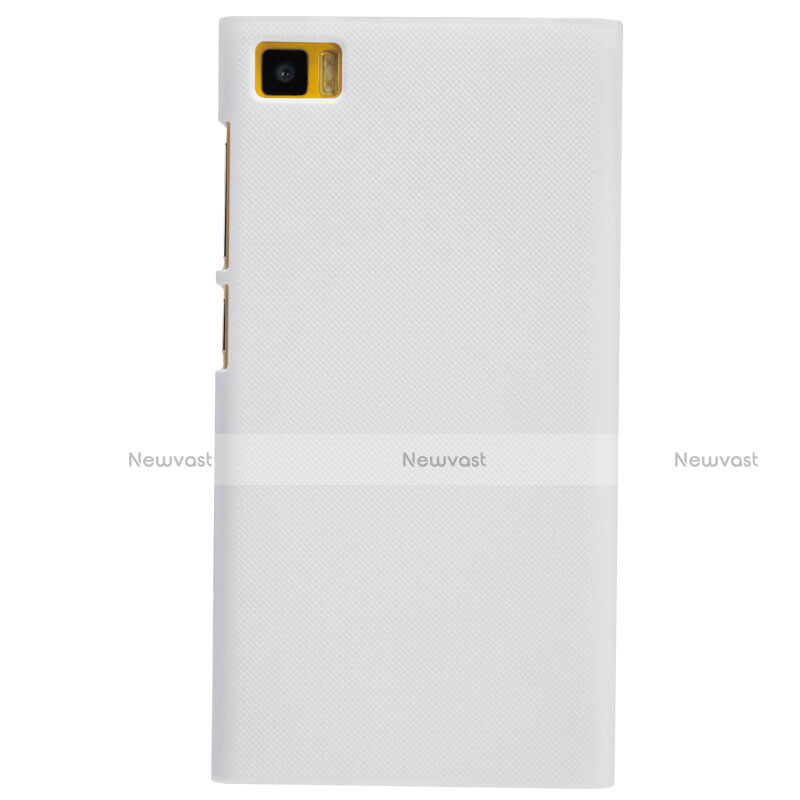 Mesh Hole Hard Rigid Snap On Case Cover for Xiaomi Mi 3 White