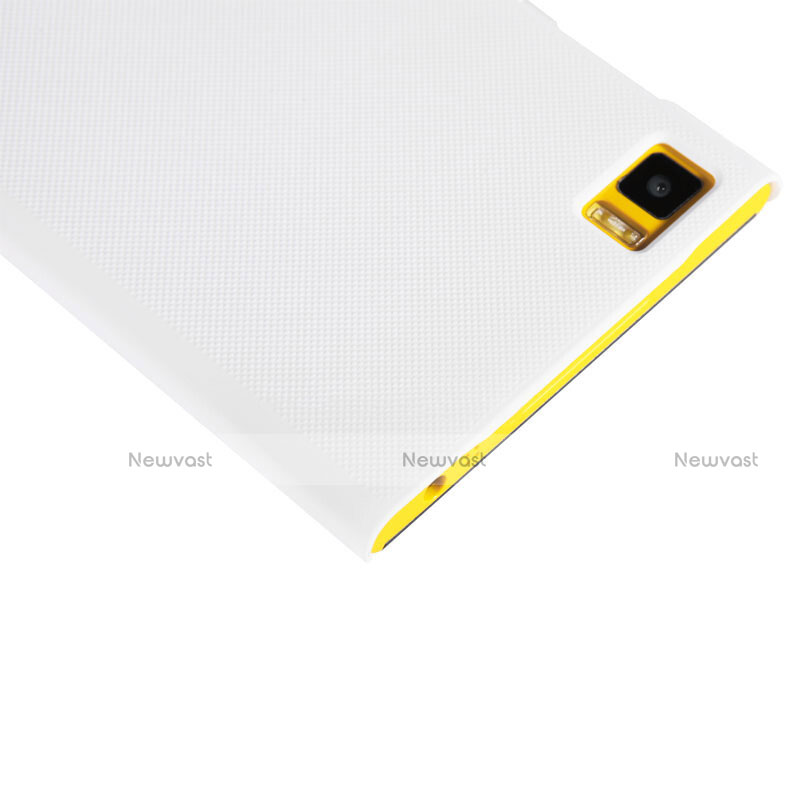 Mesh Hole Hard Rigid Snap On Case Cover for Xiaomi Mi 3 White