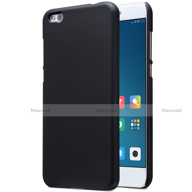 Mesh Hole Hard Rigid Snap On Case Cover for Xiaomi Mi 5C Black