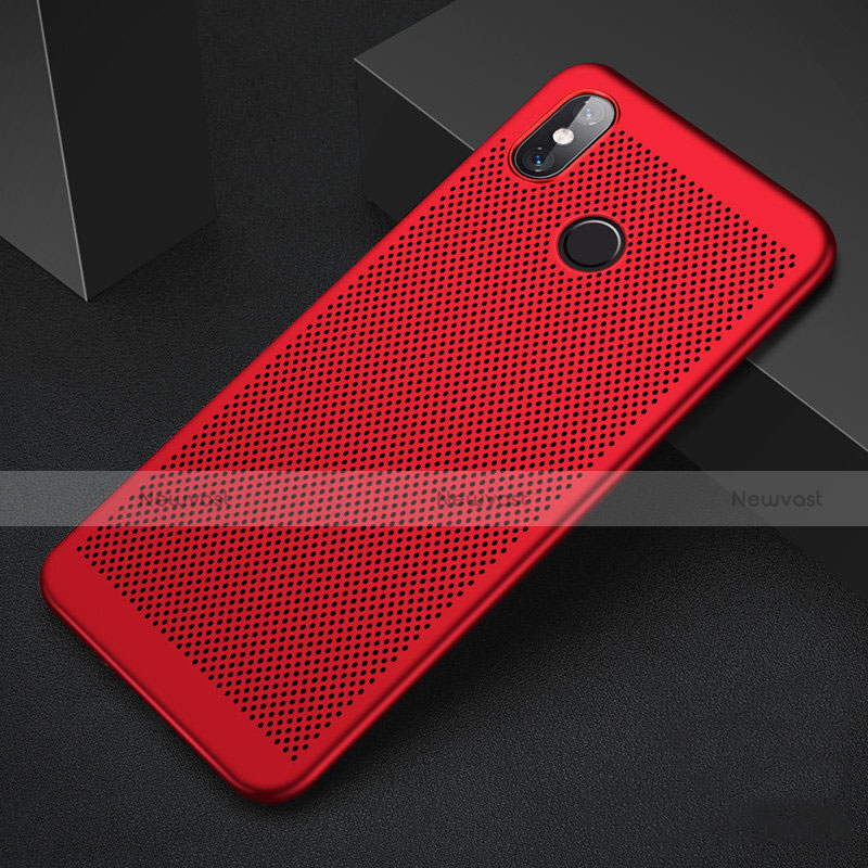 Mesh Hole Hard Rigid Snap On Case Cover for Xiaomi Mi 8