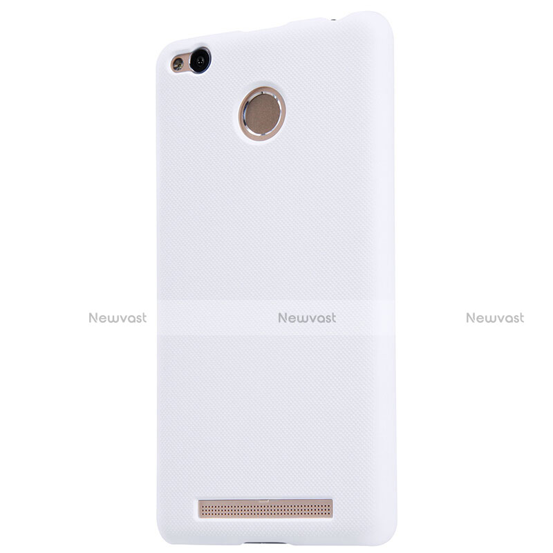 Mesh Hole Hard Rigid Snap On Case Cover for Xiaomi Redmi 3S Prime White
