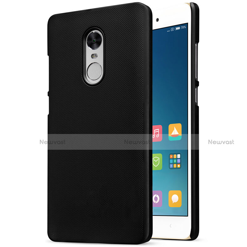 Mesh Hole Hard Rigid Snap On Case Cover for Xiaomi Redmi Note 4 Standard Edition Black