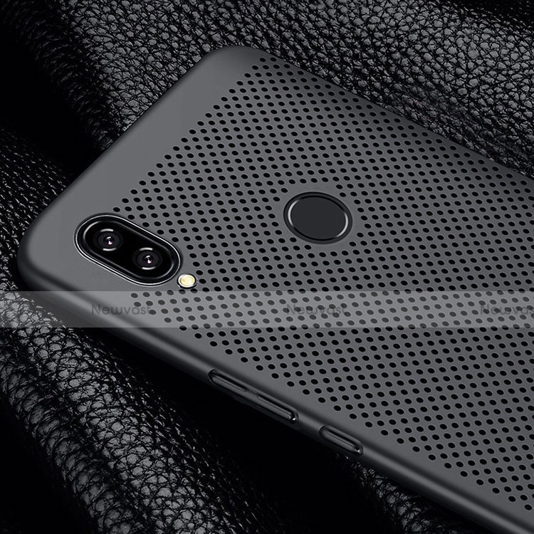 Mesh Hole Hard Rigid Snap On Case Cover for Xiaomi Redmi Note 7 Black