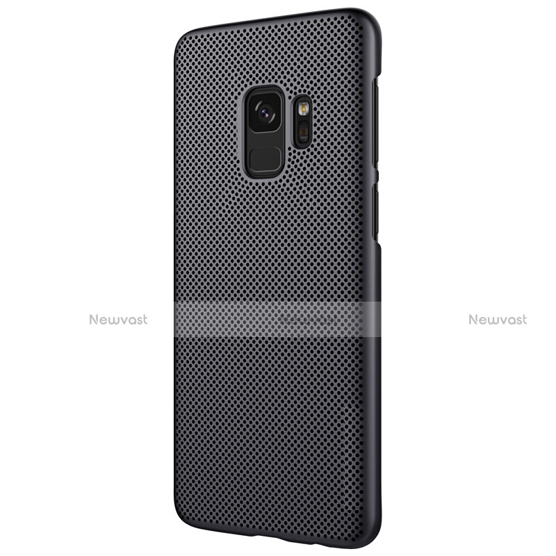 Mesh Hole Hard Rigid Snap On Case Cover M01 for Samsung Galaxy S9 Black