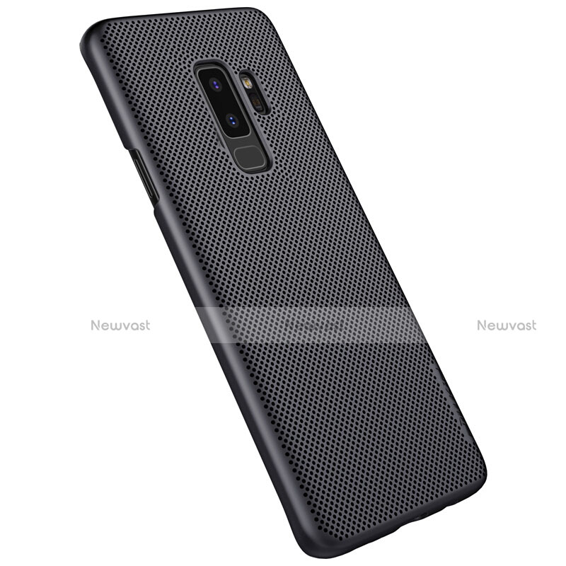 Mesh Hole Hard Rigid Snap On Case Cover M01 for Samsung Galaxy S9 Plus Black