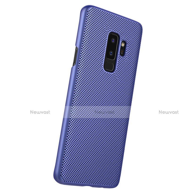 Mesh Hole Hard Rigid Snap On Case Cover M01 for Samsung Galaxy S9 Plus Blue