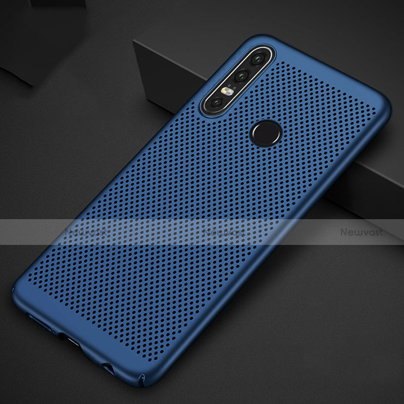 Mesh Hole Hard Rigid Snap On Case Cover P01 for Huawei P30 Lite New Edition Blue