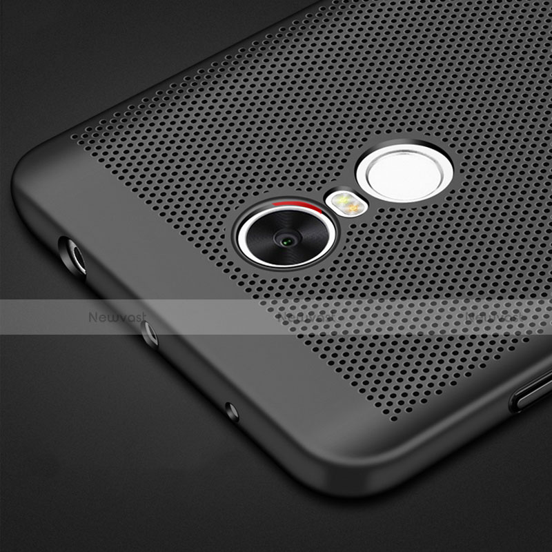 Mesh Hole Hard Rigid Snap On Case Cover R01 for Xiaomi Redmi Note 4 Black