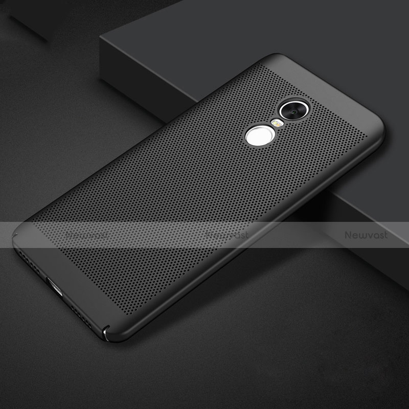 Mesh Hole Hard Rigid Snap On Case Cover R01 for Xiaomi Redmi Note 4X High Edition Black