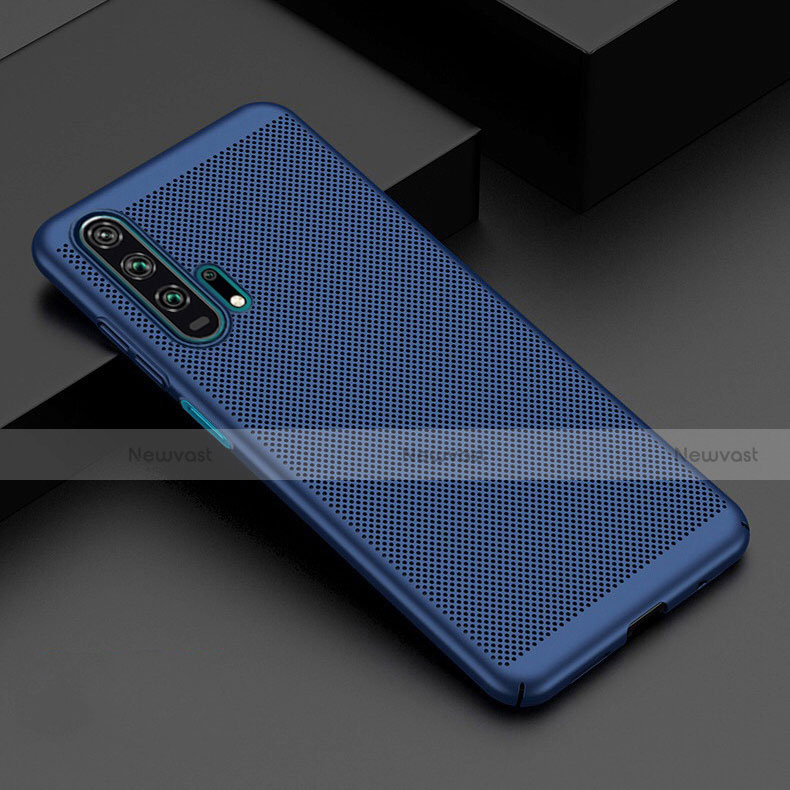 Mesh Hole Hard Rigid Snap On Case Cover W01 for Huawei Honor 20 Pro Blue