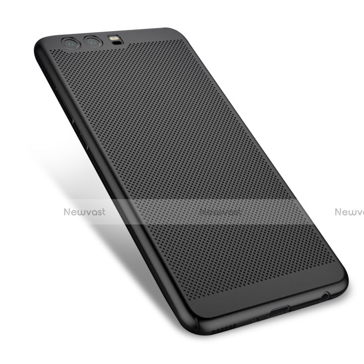 Mesh Hole Hard Rigid Snap On Case Cover W01 for Huawei P10 Black