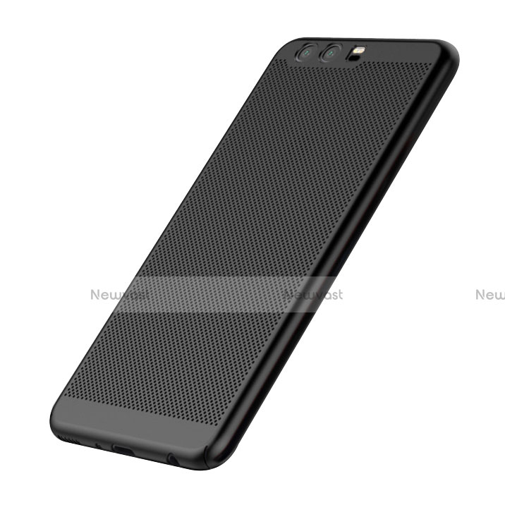 Mesh Hole Hard Rigid Snap On Case Cover W01 for Huawei P10 Black