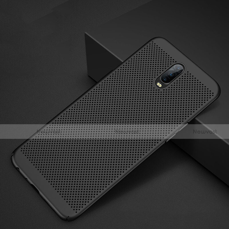 Mesh Hole Hard Rigid Snap On Case Cover W01 for Oppo R17 Pro Black