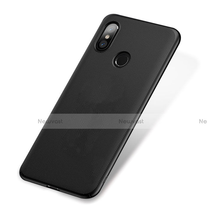 Mesh Hole Hard Rigid Snap On Case Cover W01 for Xiaomi Mi 8 Black