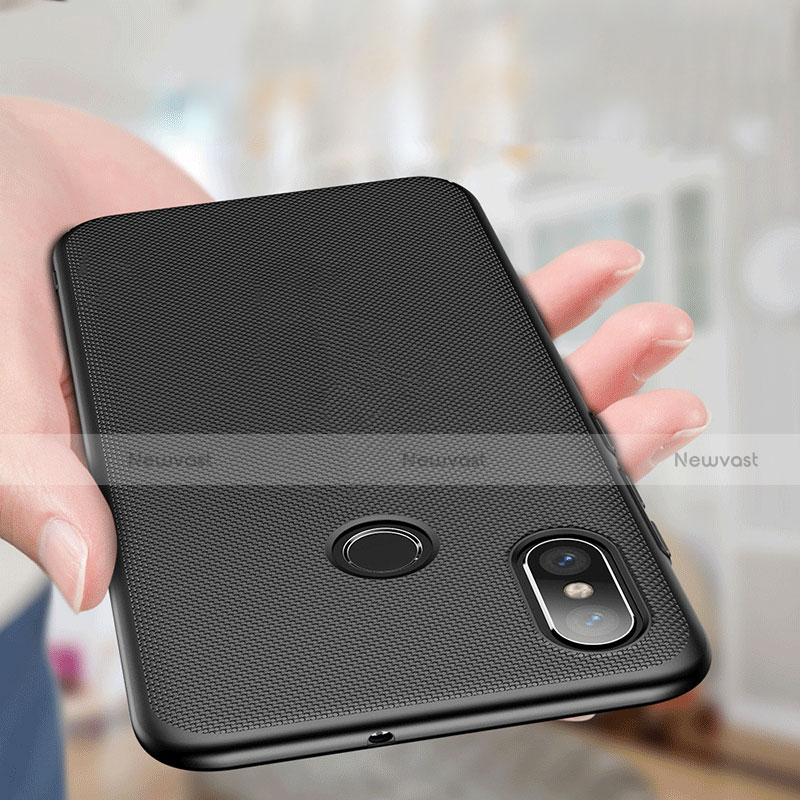 Mesh Hole Hard Rigid Snap On Case Cover W01 for Xiaomi Mi 8 Black