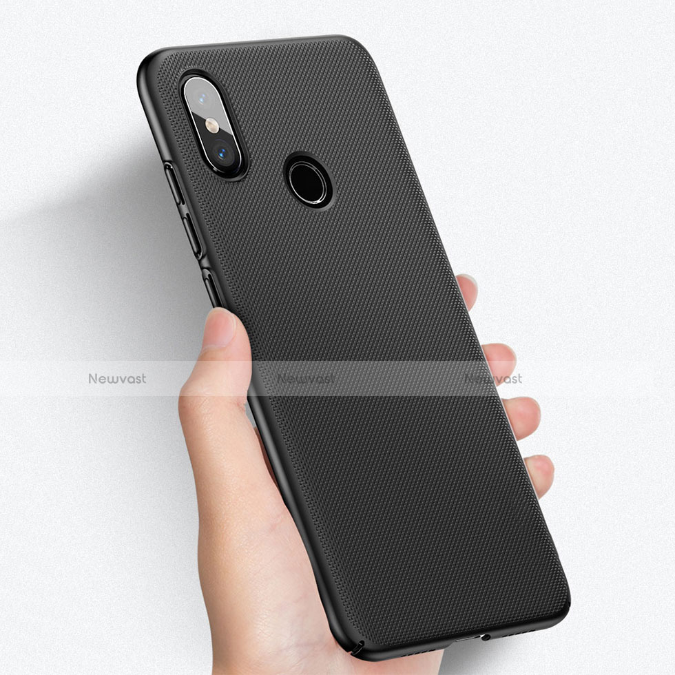 Mesh Hole Hard Rigid Snap On Case Cover W01 for Xiaomi Mi 8 Black