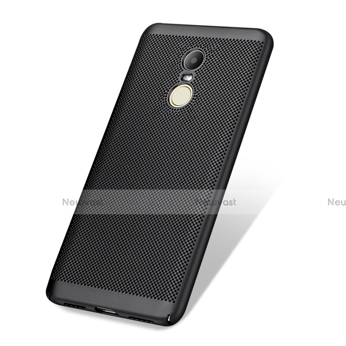 Mesh Hole Hard Rigid Snap On Case Cover W01 for Xiaomi Redmi Note 4 Standard Edition Black