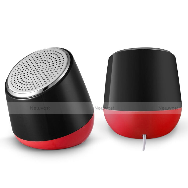 Mini Speaker Wired Portable Stereo Super Bass Loudspeaker S02 Black
