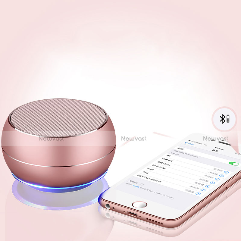 Mini Wireless Bluetooth Speaker Portable Stereo Super Bass Loudspeaker Rose Gold