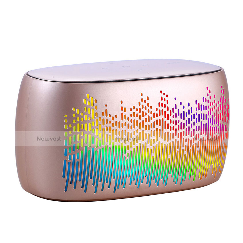 Mini Wireless Bluetooth Speaker Portable Stereo Super Bass Loudspeaker S06 Gold