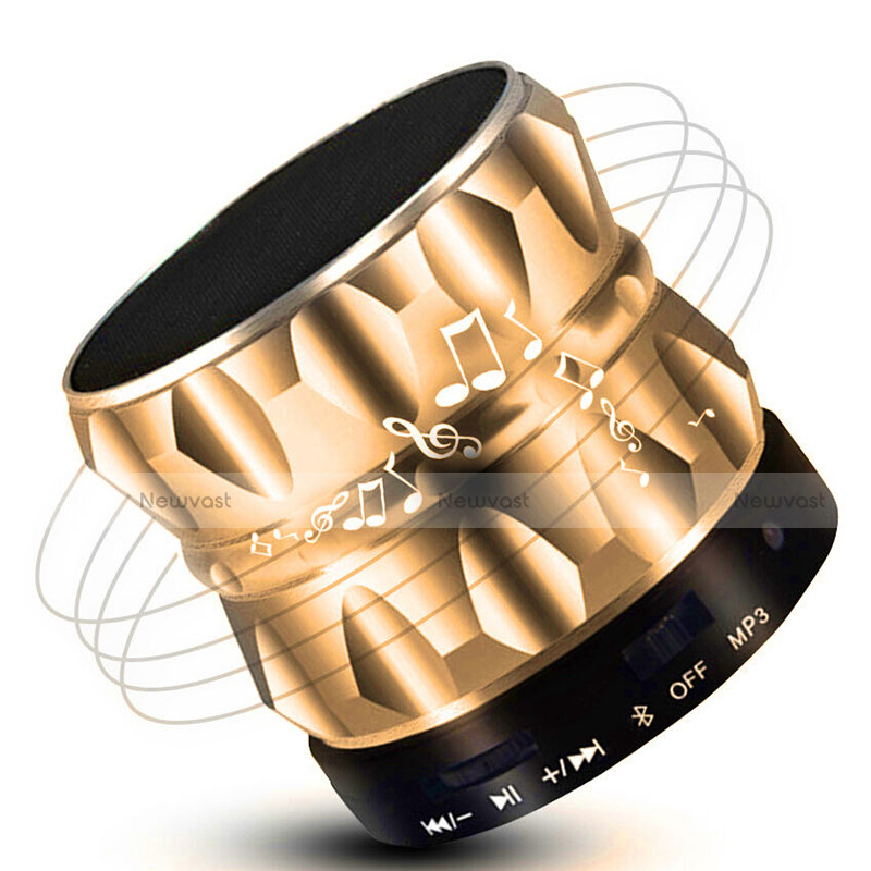 Mini Wireless Bluetooth Speaker Portable Stereo Super Bass Loudspeaker S13 Gold