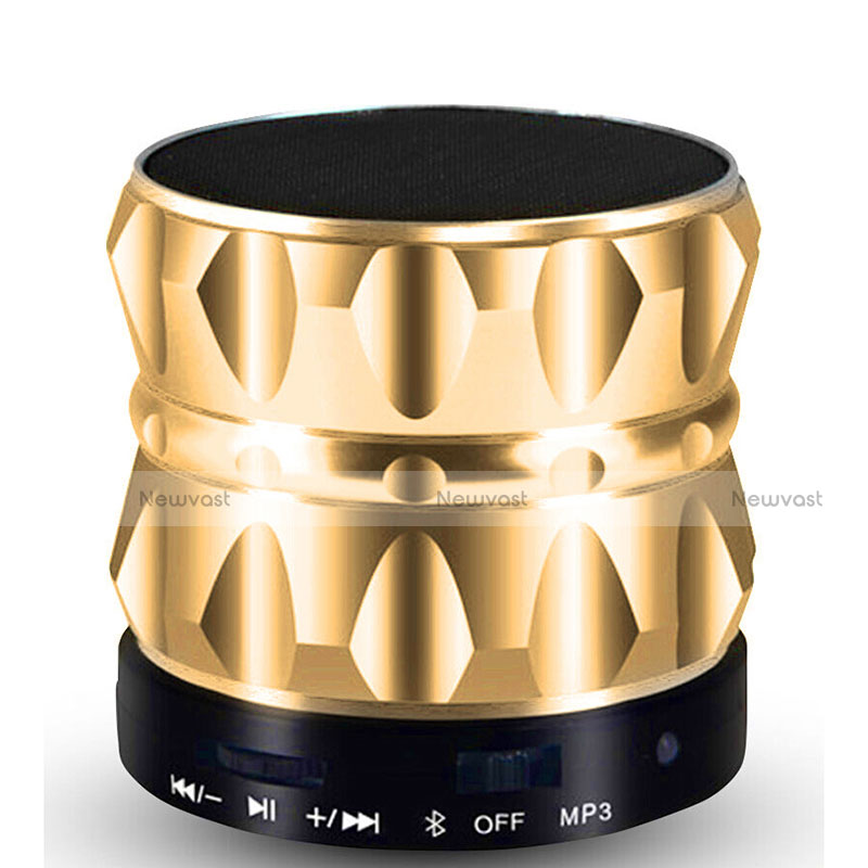 Mini Wireless Bluetooth Speaker Portable Stereo Super Bass Loudspeaker S13 Gold