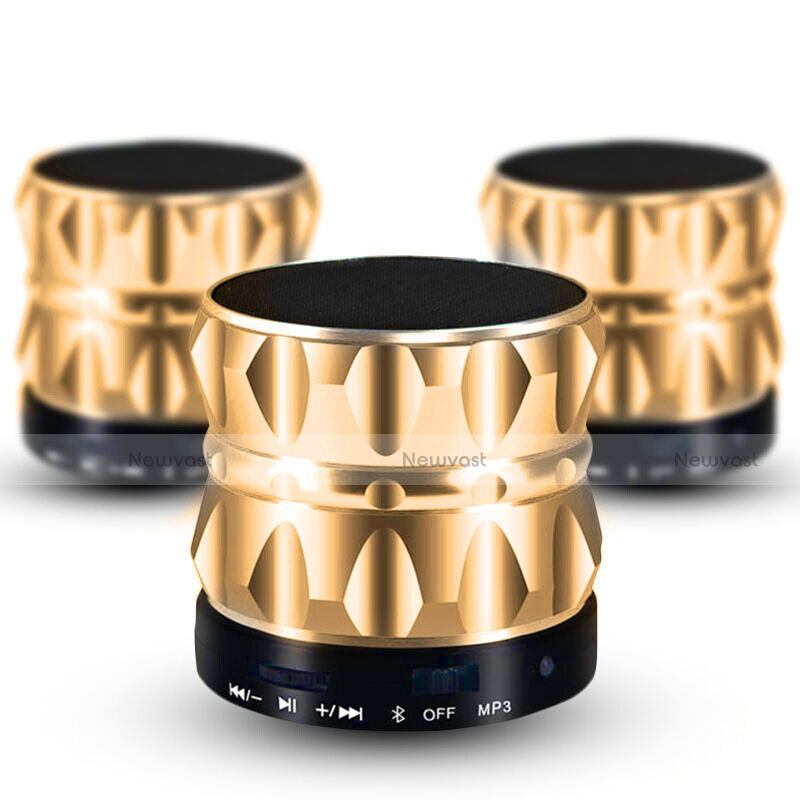 Mini Wireless Bluetooth Speaker Portable Stereo Super Bass Loudspeaker S13 Gold