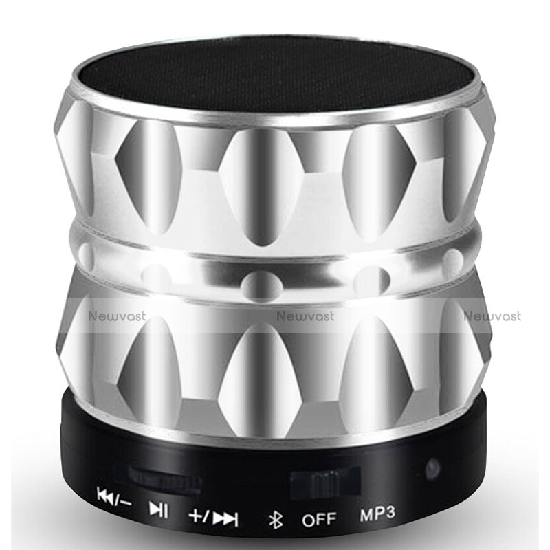 Mini Wireless Bluetooth Speaker Portable Stereo Super Bass Loudspeaker S13 Silver