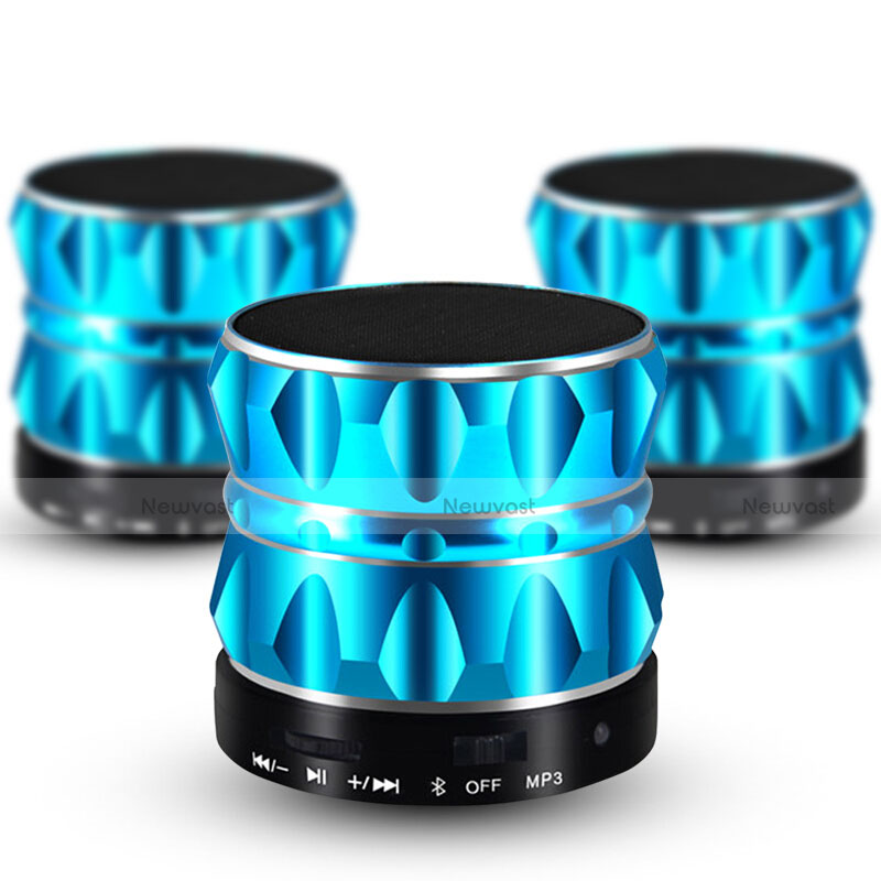 Mini Wireless Bluetooth Speaker Portable Stereo Super Bass Loudspeaker S13 Sky Blue