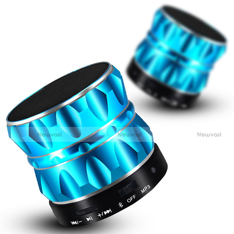 Mini Wireless Bluetooth Speaker Portable Stereo Super Bass Loudspeaker S13 Sky Blue