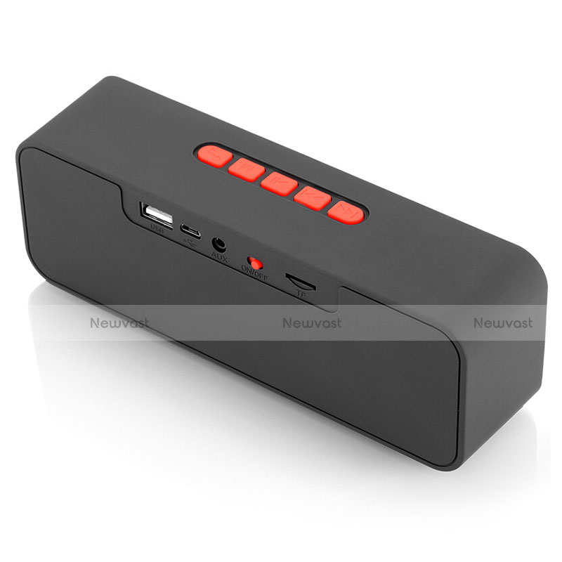 Mini Wireless Bluetooth Speaker Portable Stereo Super Bass Loudspeaker S18 Red