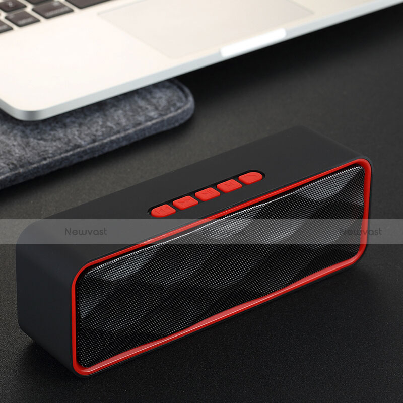 Mini Wireless Bluetooth Speaker Portable Stereo Super Bass Loudspeaker S18 Red