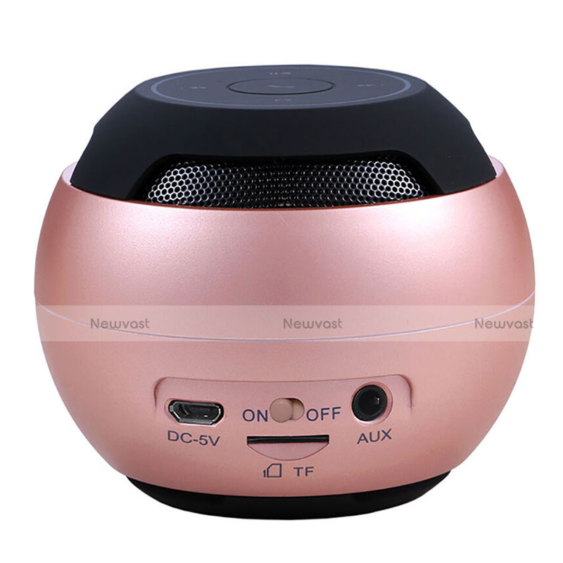 Mini Wireless Bluetooth Speaker Portable Stereo Super Bass Loudspeaker S22 Rose Gold