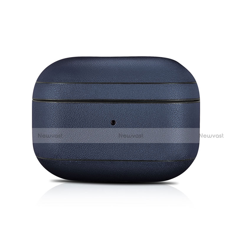Protective Leather Case Skin for OnePlus AirPods Pro Charging Box for Apple AirPods Pro Blue