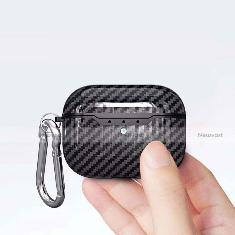 Protective Silicone Case Skin for Apple AirPods Pro Charging Box with Keychain C05