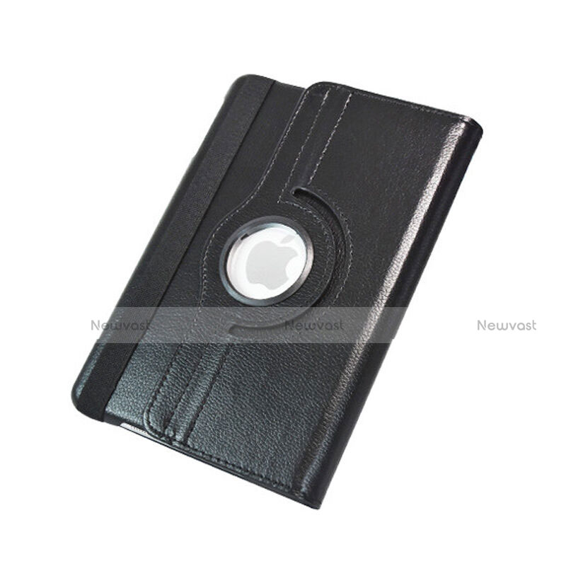 Rotating Stands Flip Leather Case for Apple iPad Mini 2 Black