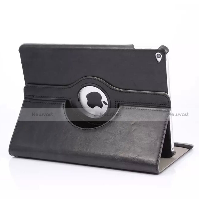 Rotating Stands Flip Leather Case for Apple iPad Mini 4 Black