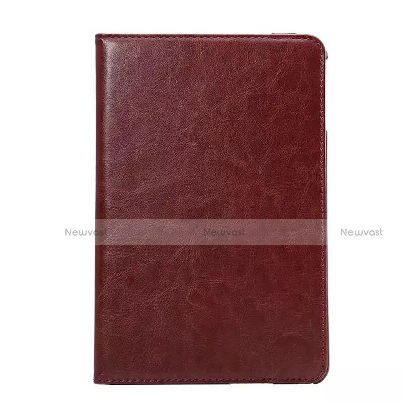 Rotating Stands Flip Leather Case for Apple iPad Mini 4 Brown
