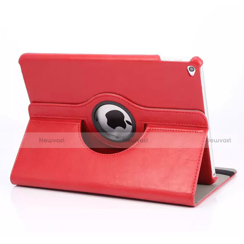 Rotating Stands Flip Leather Case for Apple iPad Mini 4 Red