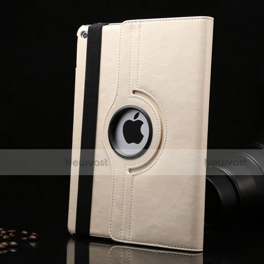 Rotating Stands Flip Leather Case for Apple iPad Mini 4 Rose Gold