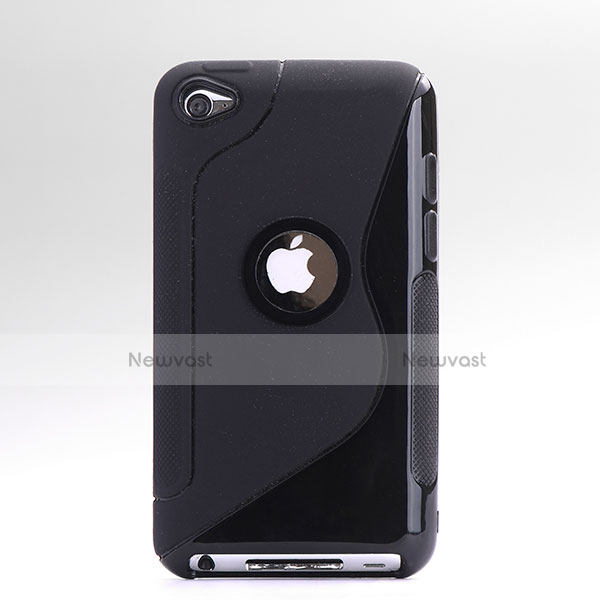S-Line Silicone Gel Soft Cover for Apple iPod Touch 4 Black