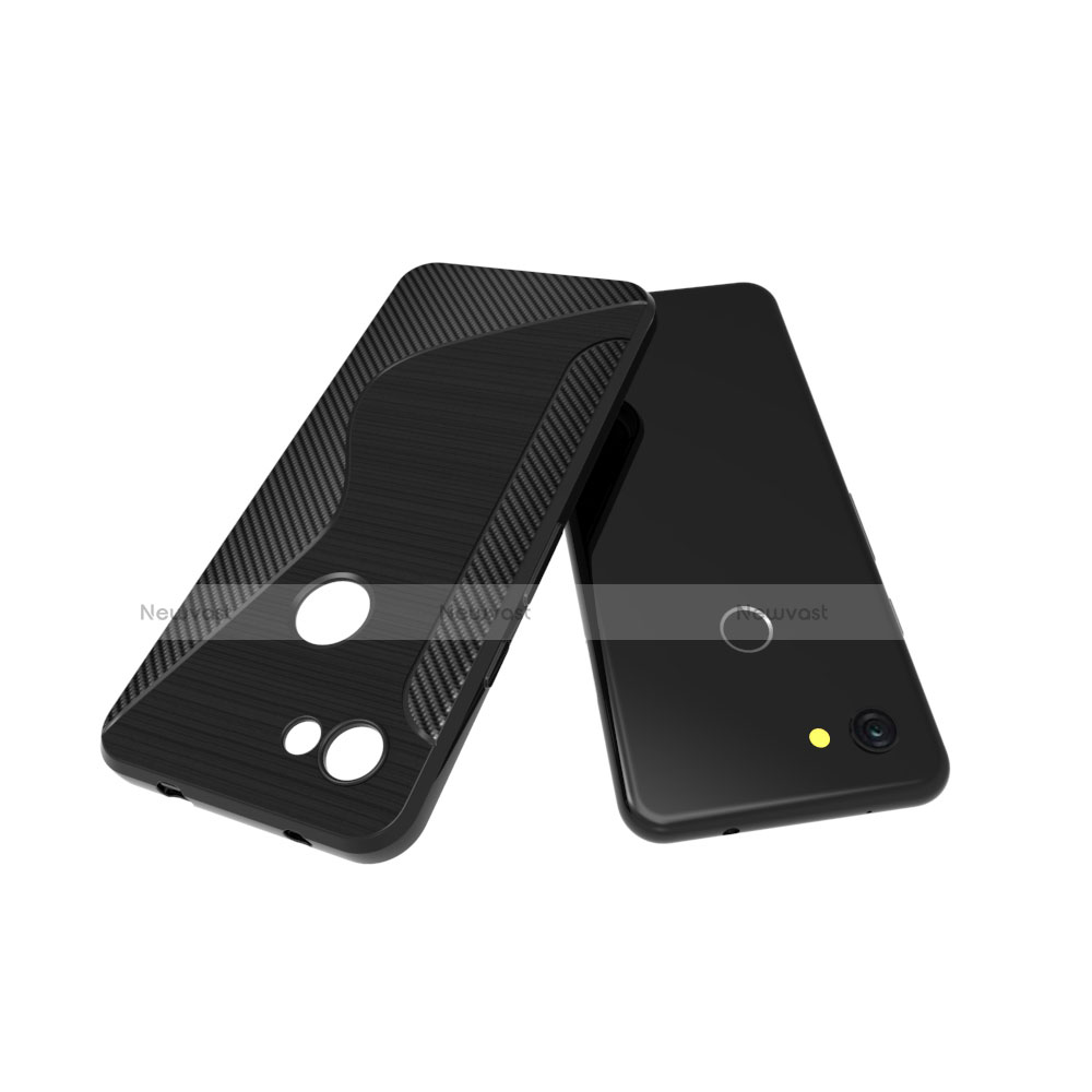 S-Line Transparent Gel Soft Case for Google Pixel 3a Black