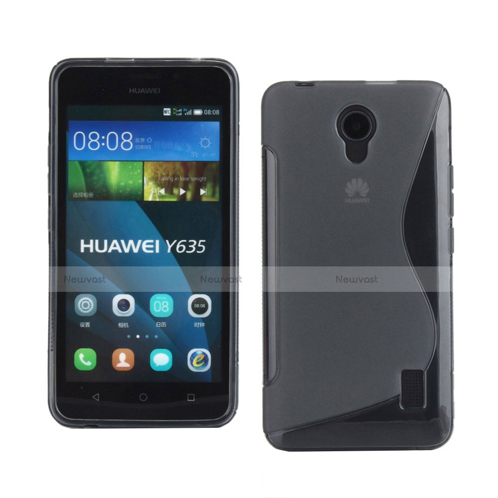 S-Line Transparent Gel Soft Case for Huawei Ascend Y635 Dual SIM Gray